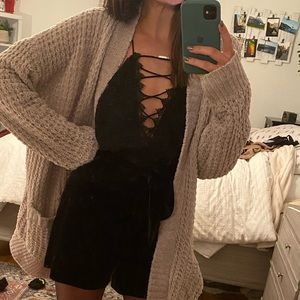 Cute Black Laced Up Tank